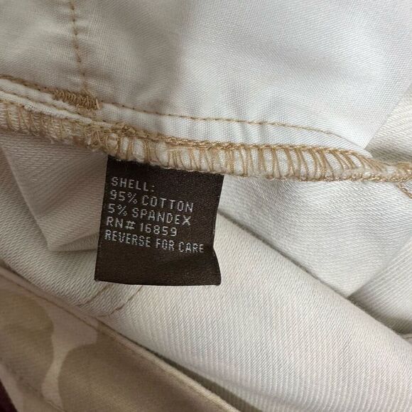 J McLaughlin Baxter Tan Camo Mid Rise Slim Fit Moto Jeans Zipper size 8 - Picture 7 of 7